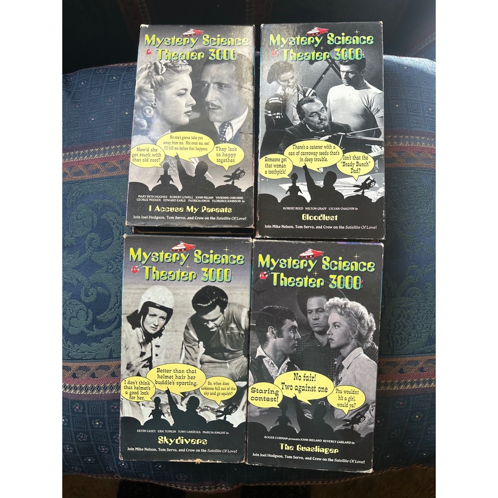 Mystery Science Theater 3000 MST3K VHS Lot 4 Tapes Rhino Home Video Cult Comedy
